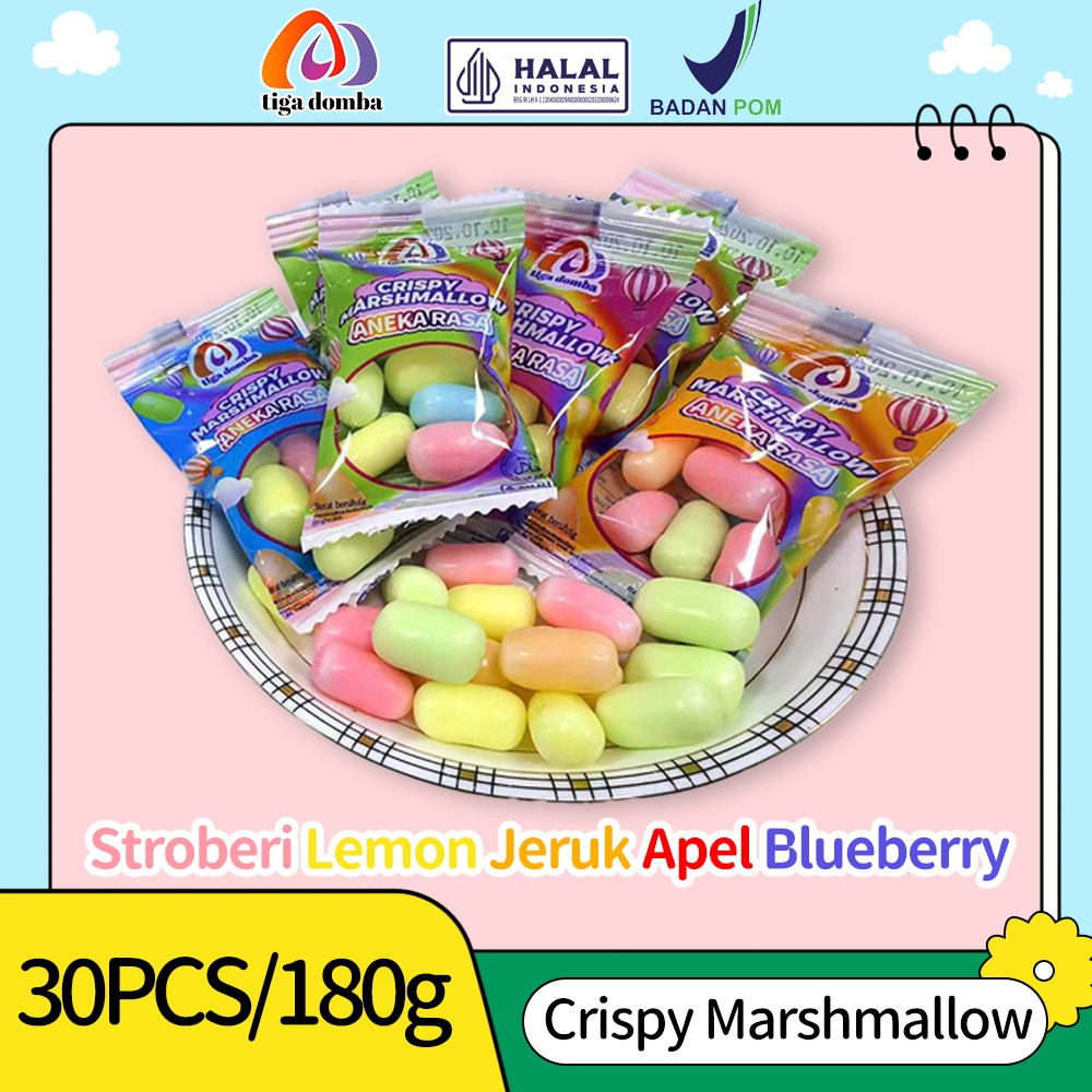 

【HALAL】Crispy Marshmallow Aneka Rasa ISI 30PCS/180g