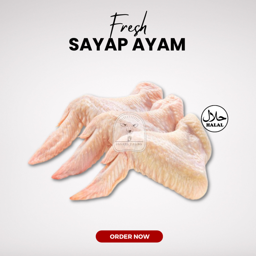 

Sayap Ayam Utuh / Whole Chicken WIngs Fresh Halal 1kg