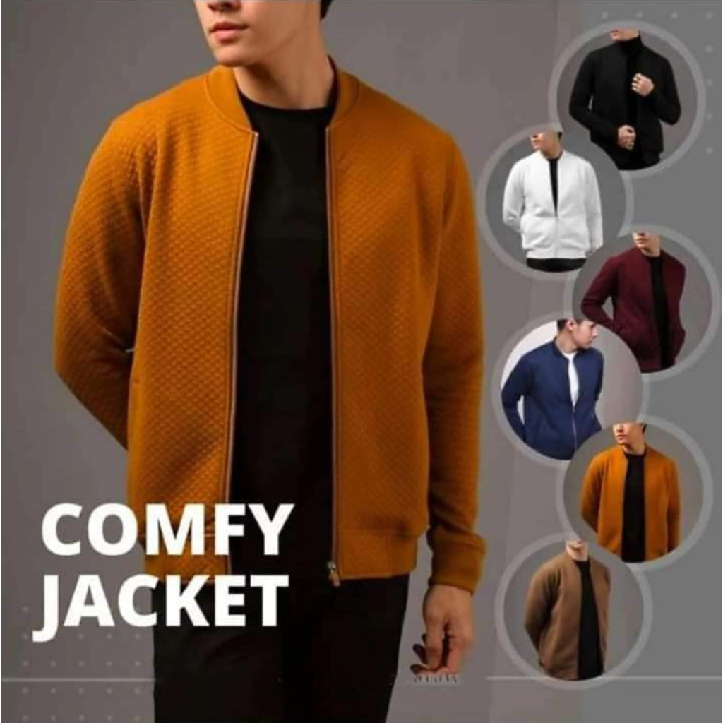 Comfy Jacket Bomber Pria Wanita Terbaru Size M L XL XXL