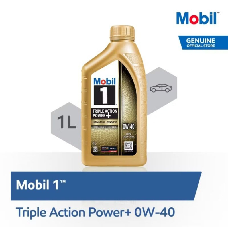 Oli Mesin Mobil 1 Triple Action Power+ 0W-40 Fully Synthetic – 1 Liter