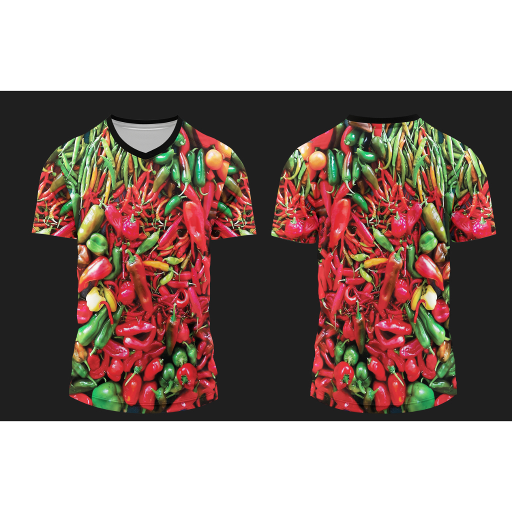 Kaos cabe kaos sayuran kaos jersey sayuran Baju Kaos Sayuran Kaos Gambar Cabai T-shirt Unik Lucu Kao