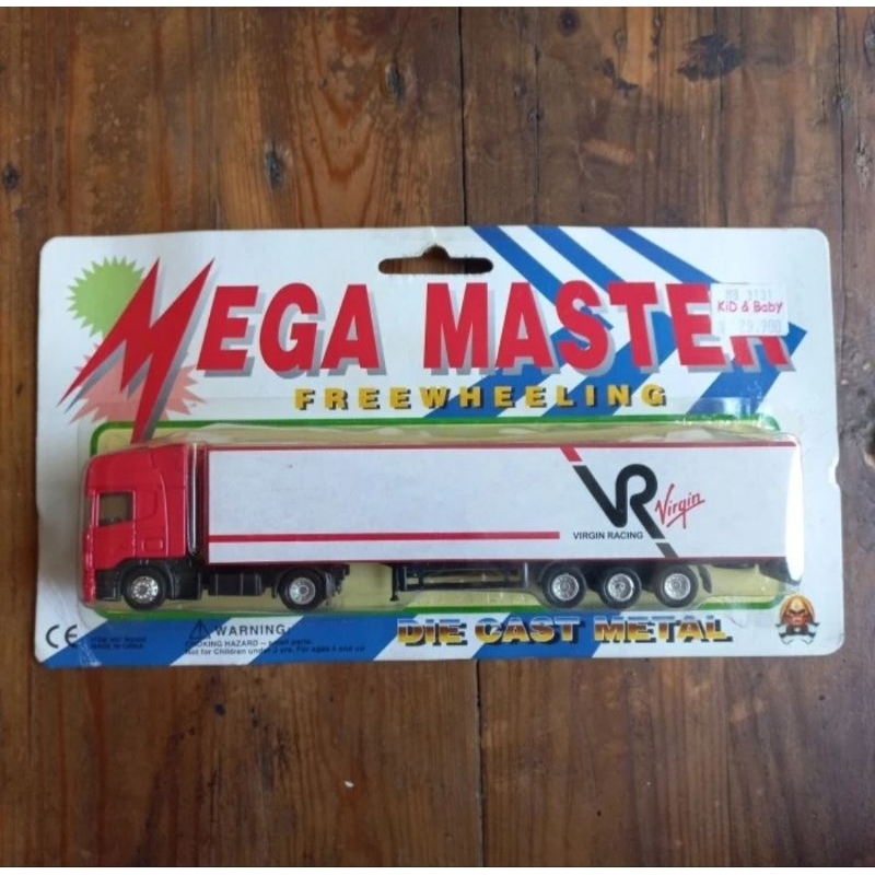 mega master scania trailer truck virgin racing diecast 1/87 (t)