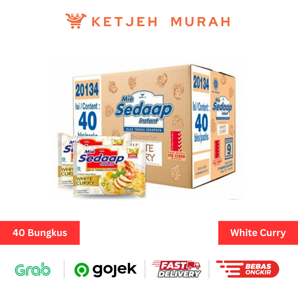 

Mie Sedaap Instan White Curry 1 Dus isi 40 Bungkus
