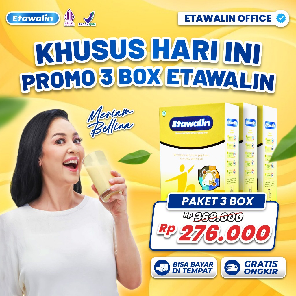 

Etawalin Original 3 Box - Susu Kambing Etawalin Asli Original Atasi Nyeri Sendi dan Tulang BPOM