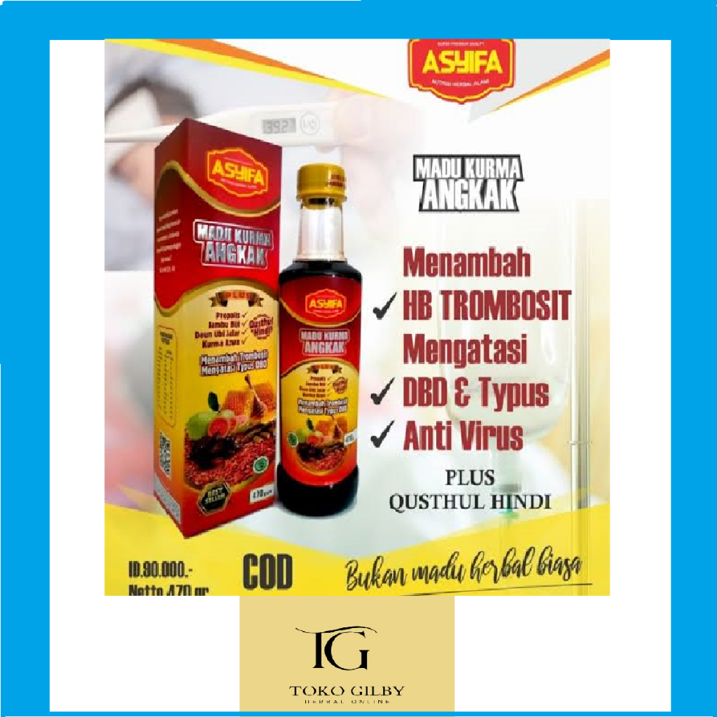 

Madu Demam Berdarah Angkak Kurma Propolis Qushtul Hindi Garansi 100% Original