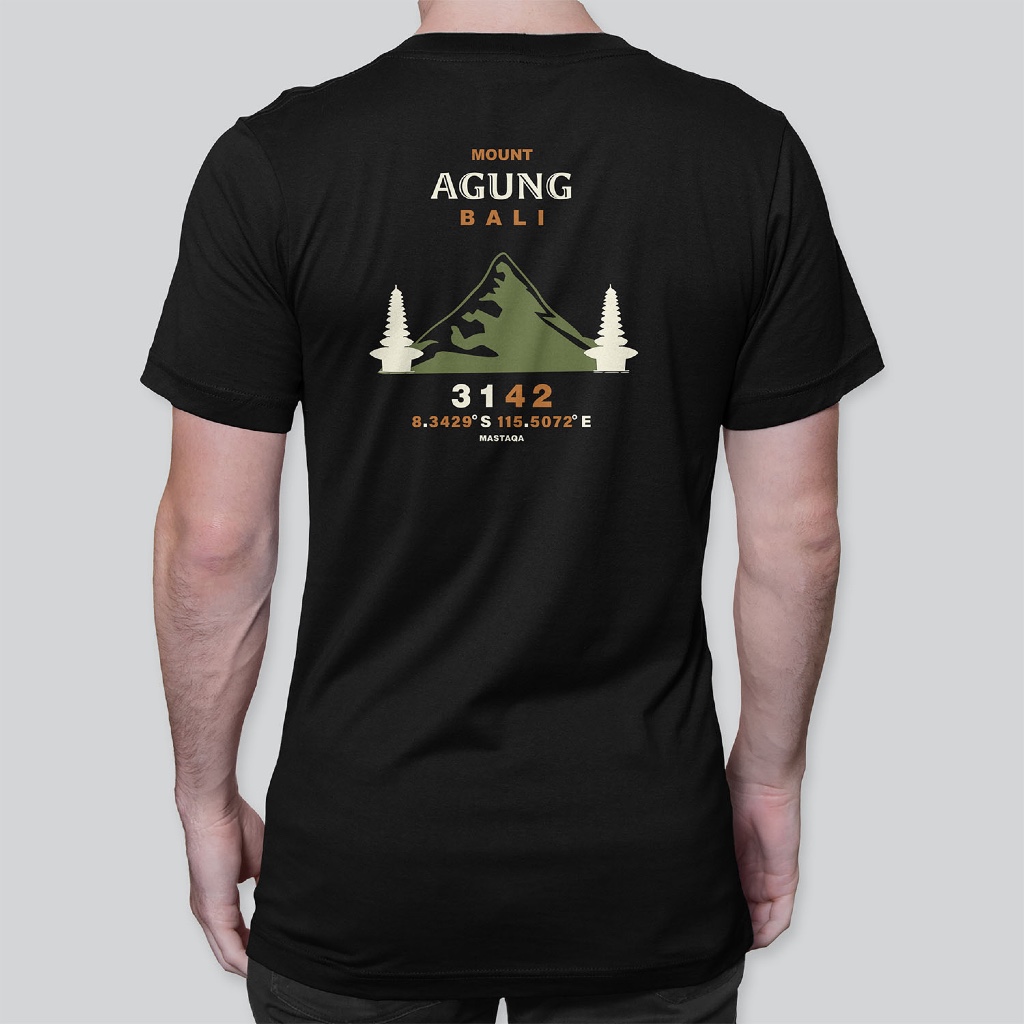 Mastaqa Gunung Agung Bali Adventure Pendaki Lengan Pendek Cotton - HA 53 | pria Kaos Pria