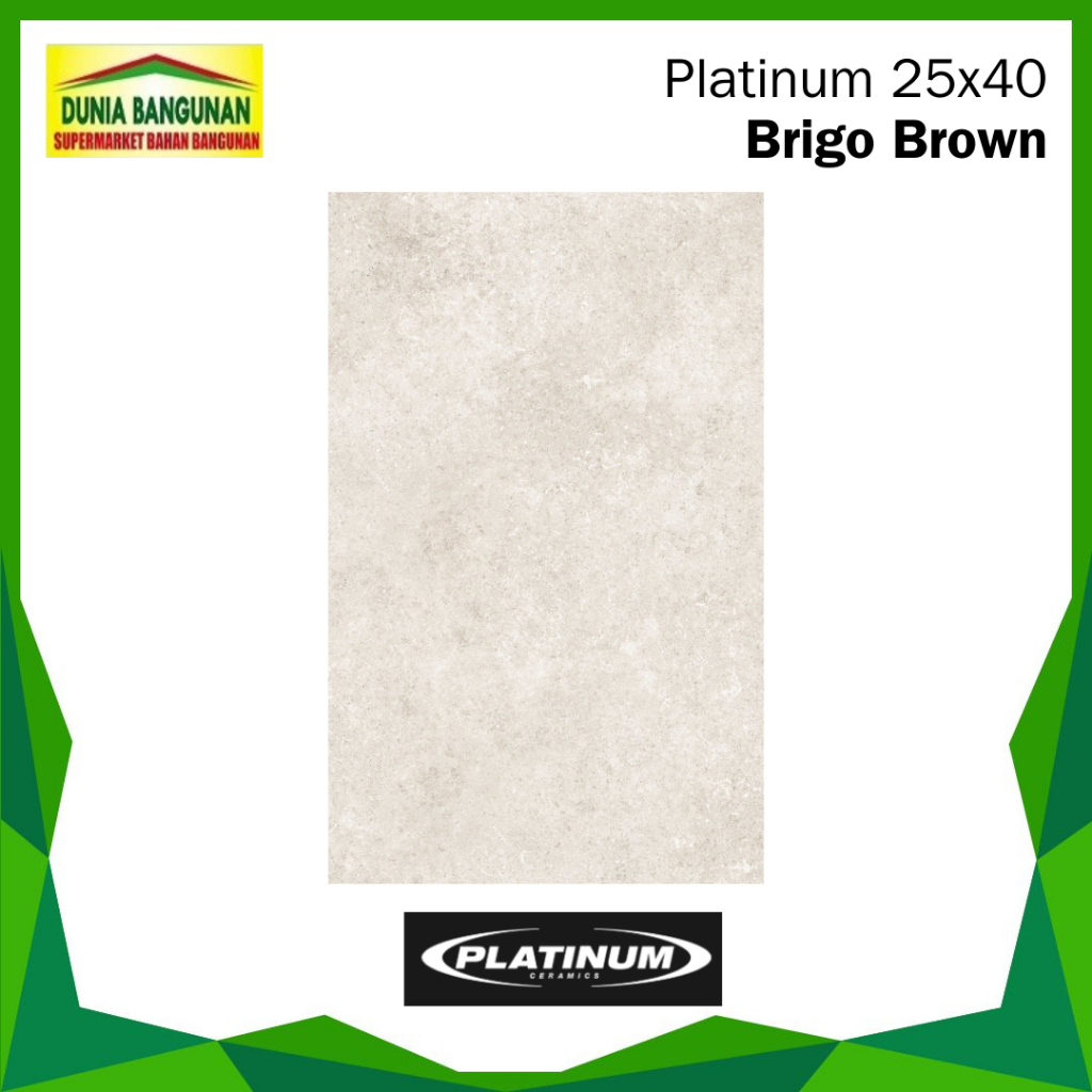 Keramik 25x40 Platinum Brigo Brown Keramik Dinding/ Keramik Matt / Keramik Dapur