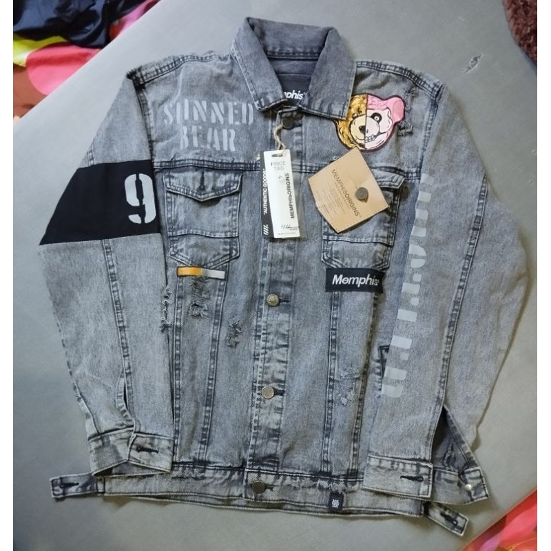 MEMPHISORIGINS JAKET DENIM SKINNED BEAR XL