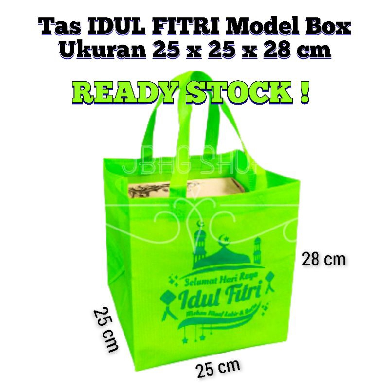 

Goodie Bag Tas Spunbond IDUL FITRI 25x25 cm Tinggi 28 cm / Tas Box Nasi / Tas Hajatan / Goodie Bag / Tas Hampers / Shopping Bag / Tas Promosi
