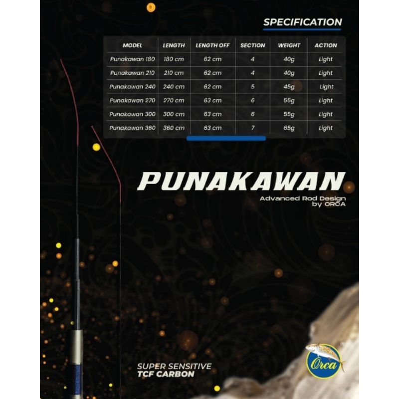Joran Tegek Microfishing Orca Punakawan 270 300 360 free packing