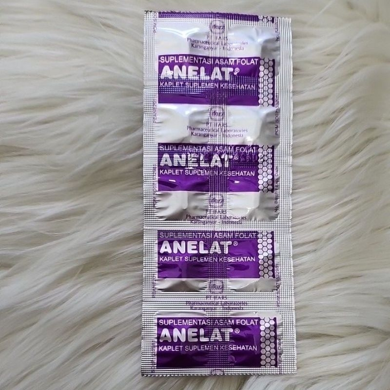 ANELAT ASAM FOLAT 1000 mcg Isi 10 Tablet Vitamin Hamil Menyusui Promil