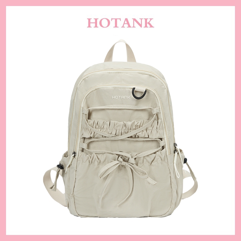 HOTANK Tas Sekolah Fashion Tas Bahu Kapasitas Tinggi Tas Ransel Laptop Perguruan Tinggi Tas Ransel L