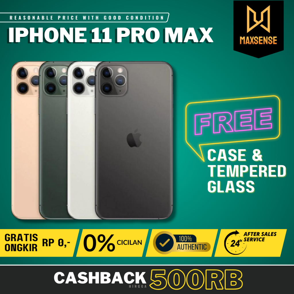 iPhone 11 Pro Max 64GB 256GB 512GB Second Fullset Resmi