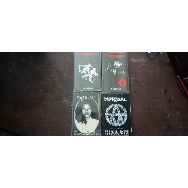 KASET PUNK MARJINAL - PAKETAN 4 ALBUM MARJINAL PREDATOR 1-2, MARSINAH, SEJAJAR