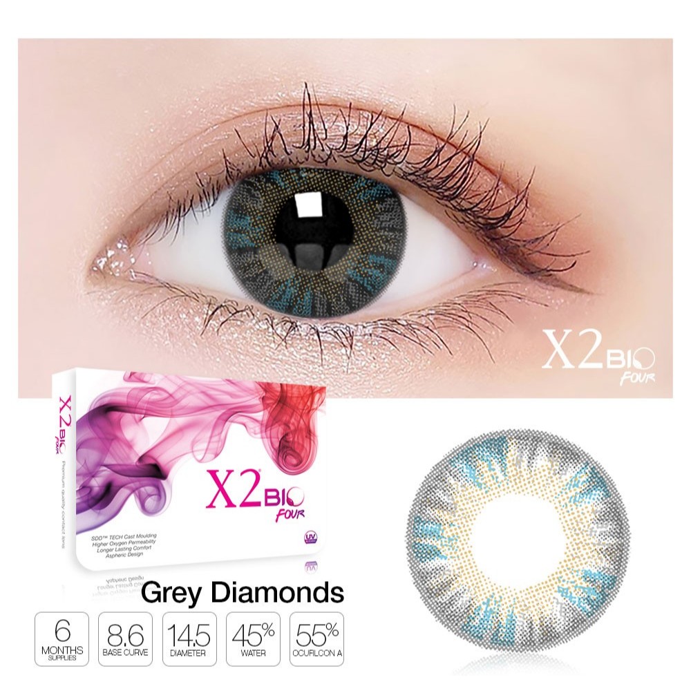X2 Bio Four (Chocolate Mousse, Gray Diamond) MURAH [GRAND OPENING PROMO]