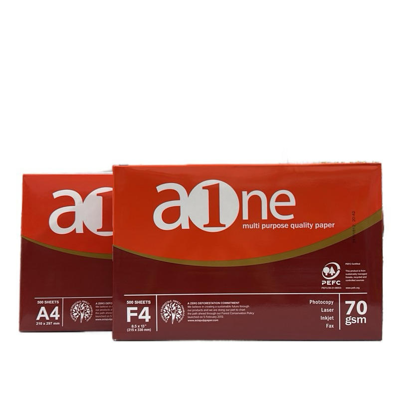 

(200 LEMBAR) A-ONE KERTAS HVS / KERTAS FOTOKOPI A4/F4 70 GSM LOOSE PACK / LEPASAN