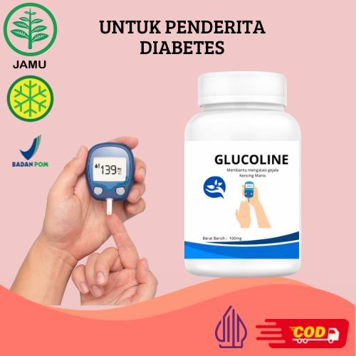GLUCOLINE Kapsul Penurun Gula Darah Diabetes Melitus Kencing Manis BPOM Halal