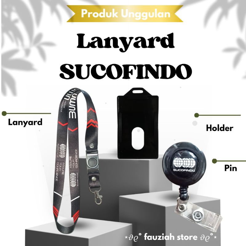 

READY! TALI ID CARD SUCOFINDO / LANYARD SUCOFINDO Hitam Termurah!!!