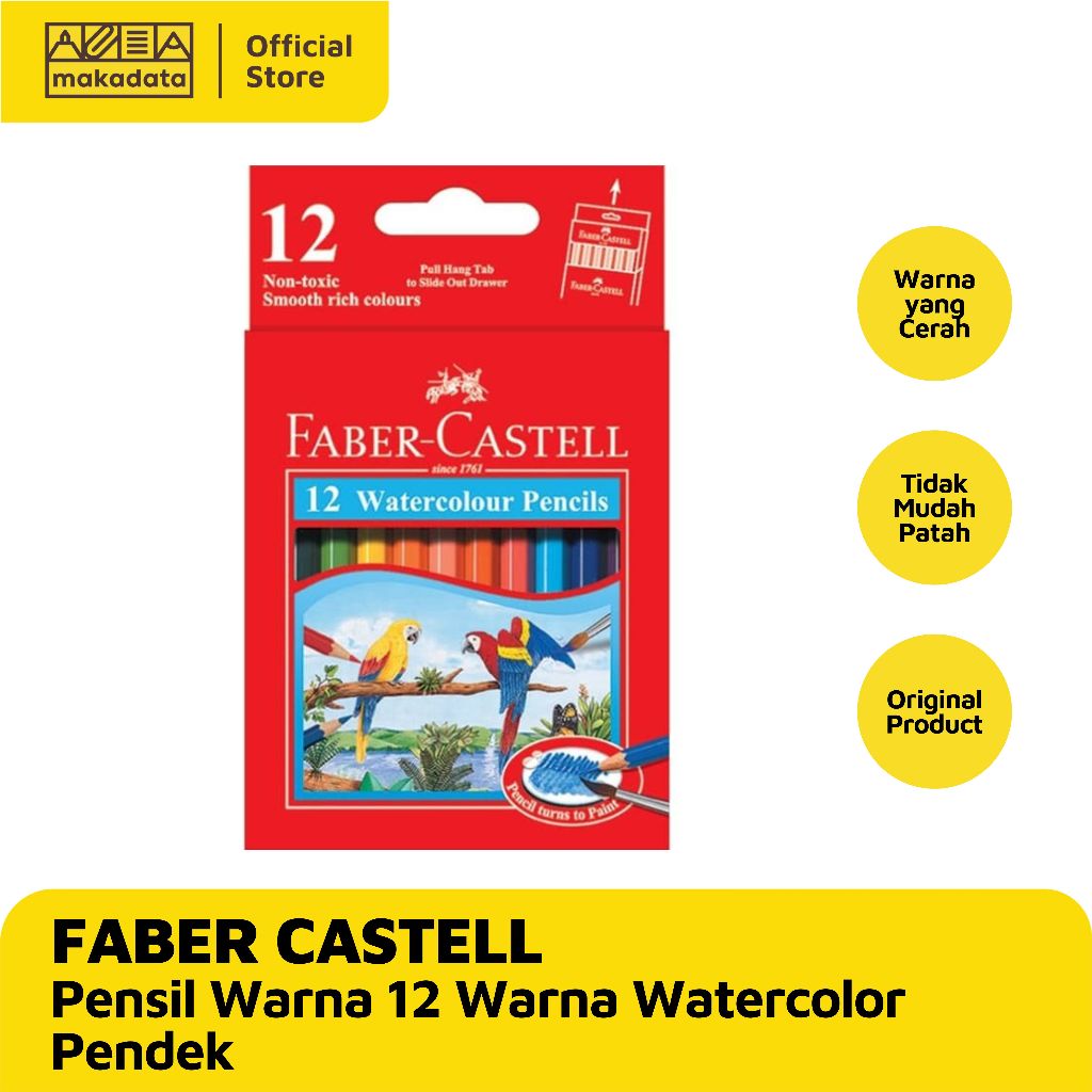 

PENSIL WARNA FABER CASTELL 12 WARNA WATERCOLOUR MINI MURAH