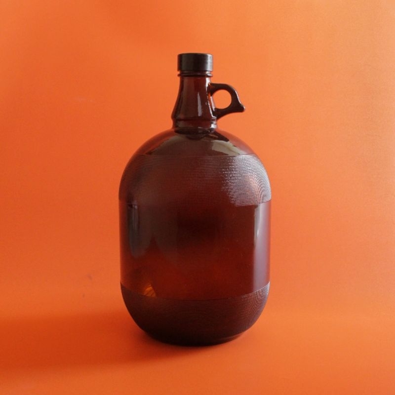 4L Glass Amber Bottle/Botol Kaca Amber 4L