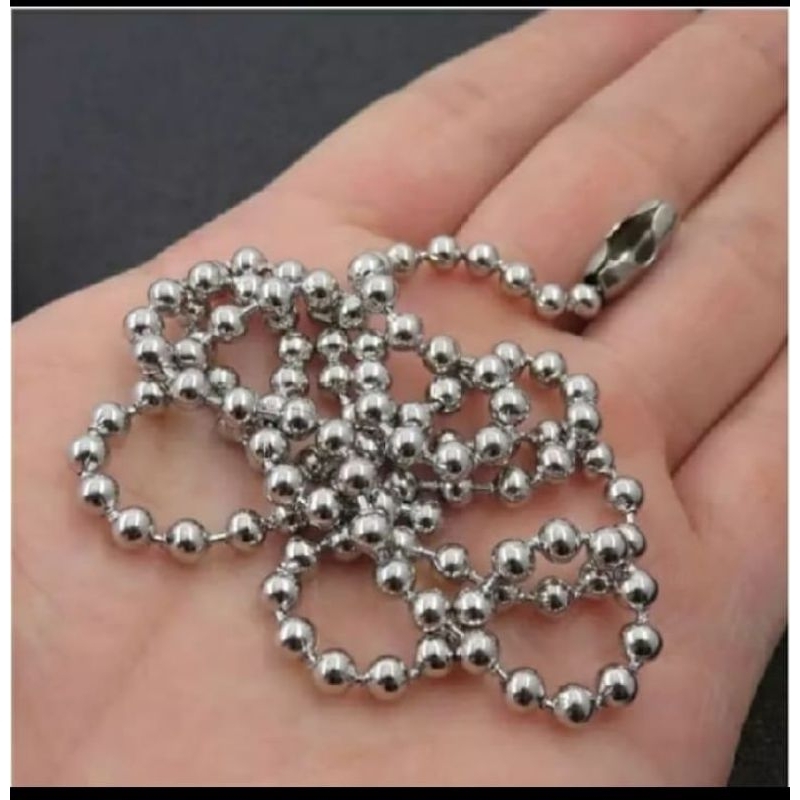 Kalung biji lada titanium pria dan wanita