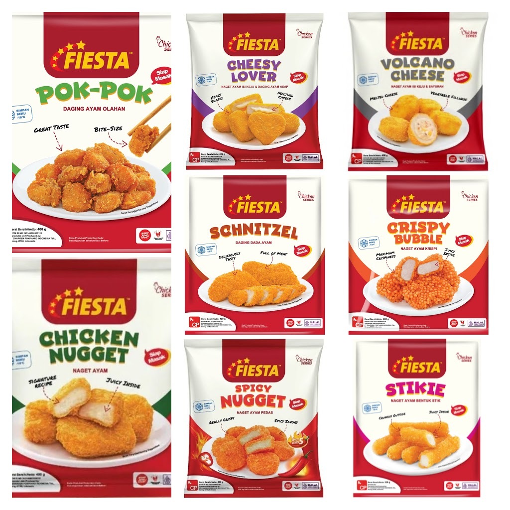 

Fiesta Chicken Nugget 400gr – Kemasan Baru, Original, Spicy, Cheesy, Crispy