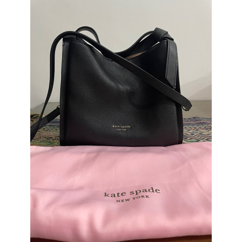 KateSpade New York Tote Bag KNOTT Medium Crossbody Bag Black Second LikeNew