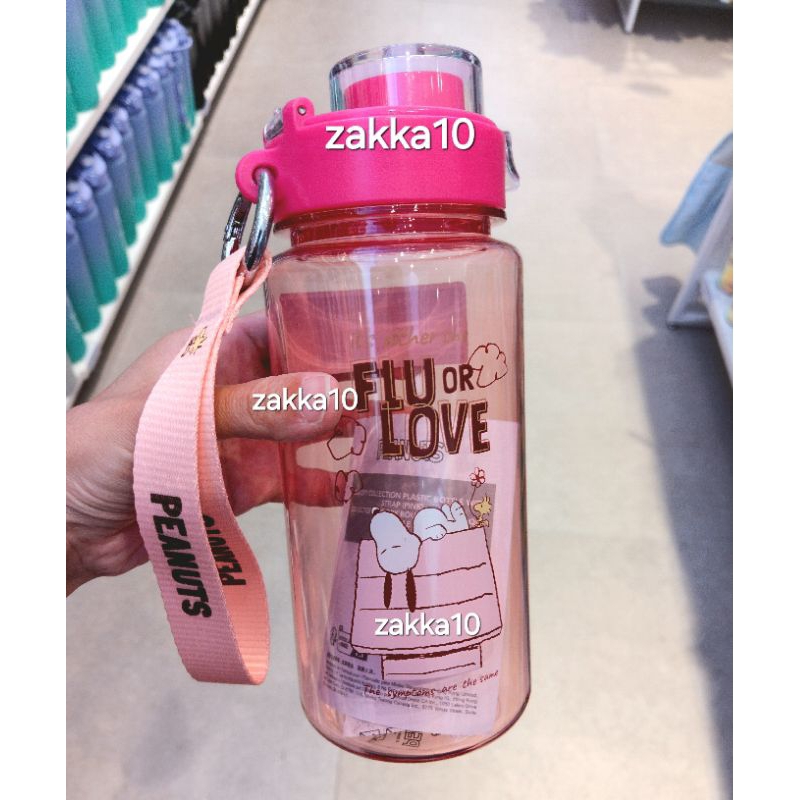 Miniso Peanuts Botol Minum Snoopy Plastic Bottle