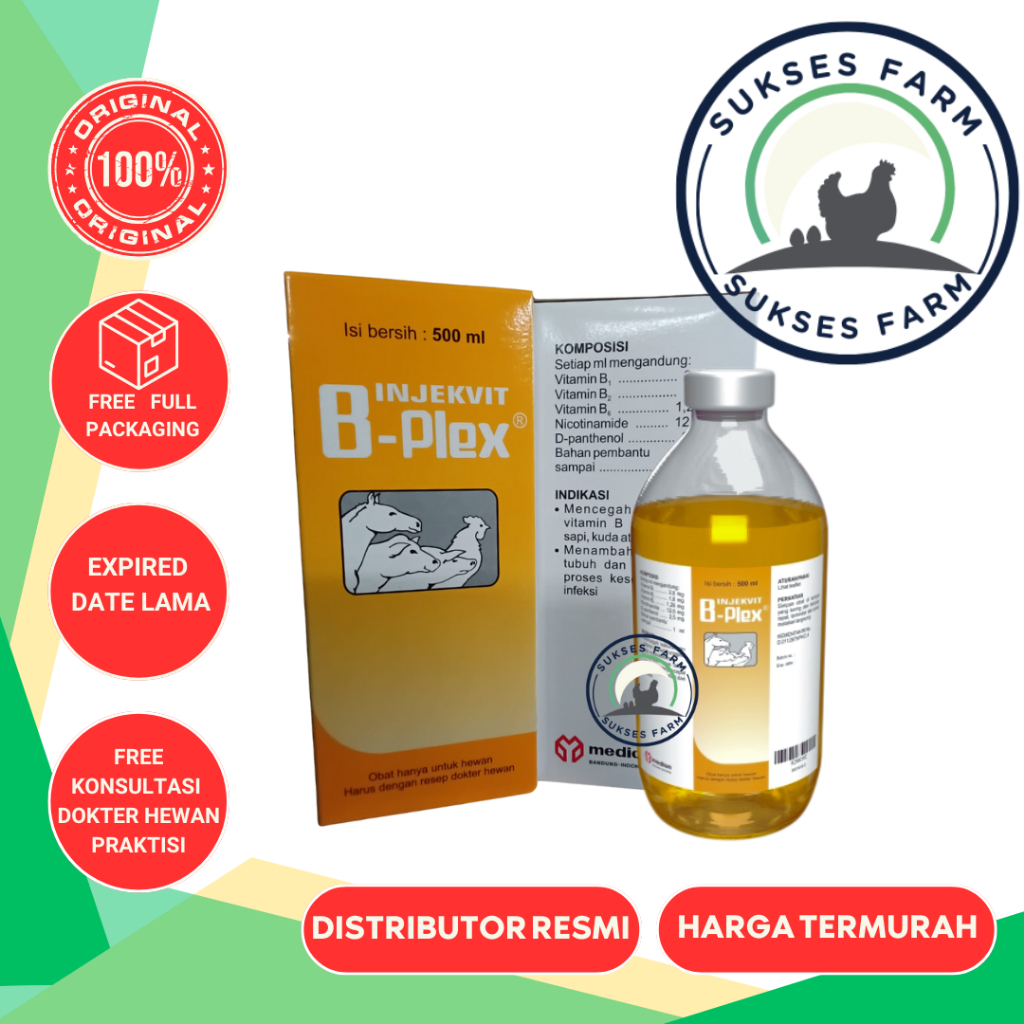 INJEKVIT B PLEX 500 ml - MEDION Injeksi Vitamin B Kompleks