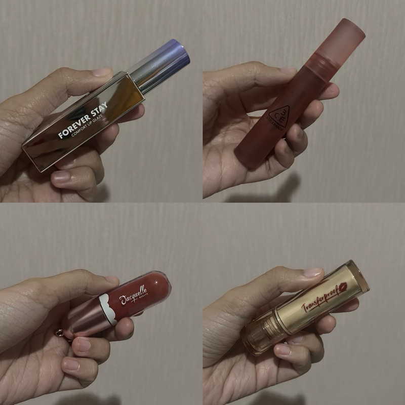 preloved somethinc lip glaze preloved 3ce water blur tint preloved jacquelle lip cloud preloved foca