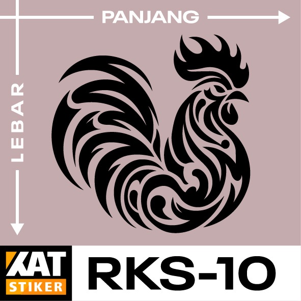 RKS 10 : Fresh Sticker Cutting Ayam Jago Chicken Broiler Tato Tatto Emblem Logo list Variasi Backdoo