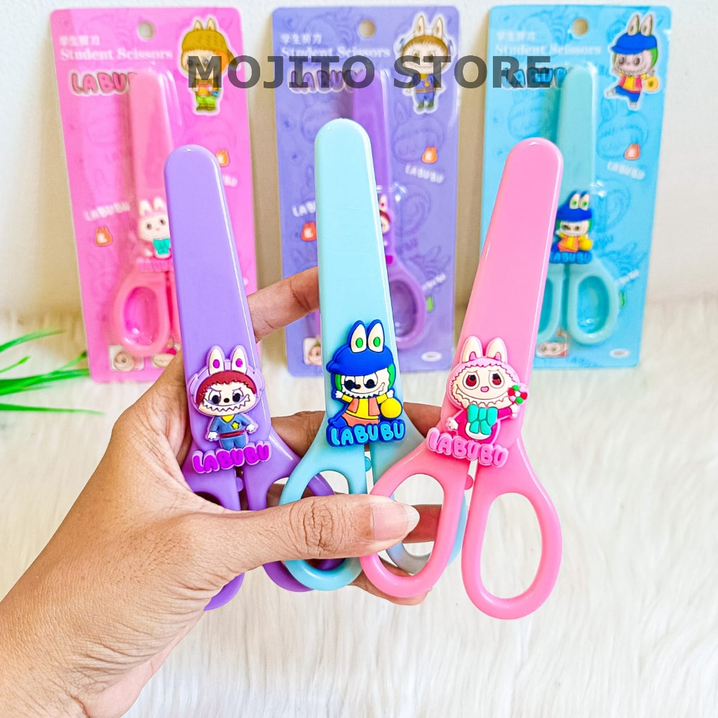 

GUNTING LABUBU LISA BLACKPINK SCISSORS ANAK GUNTING BERPENUTUP POP MART / Mainan Gunting Anak
