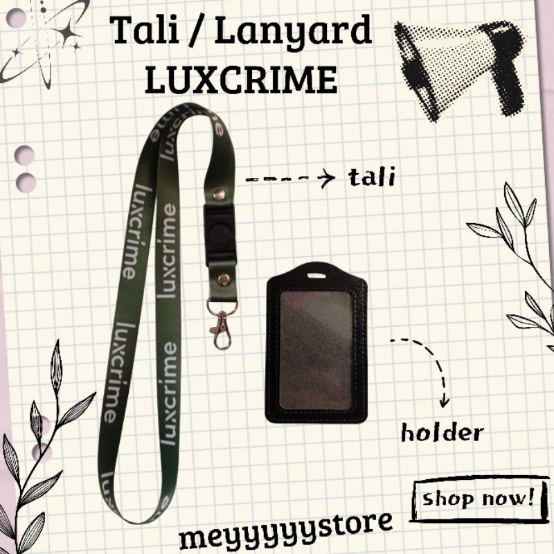 

READYYY Tali ID CARD LUXCRIME Comestic / Lanyard LUXCRIME [STOCK MELIMPAH] Termurahhh Harga Grosir!