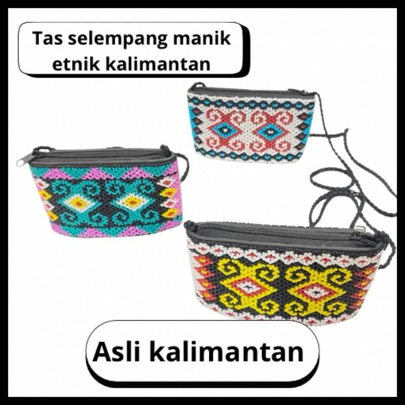 tas selempang manik etnik kalimantan / tas wanita etnik kalimantan