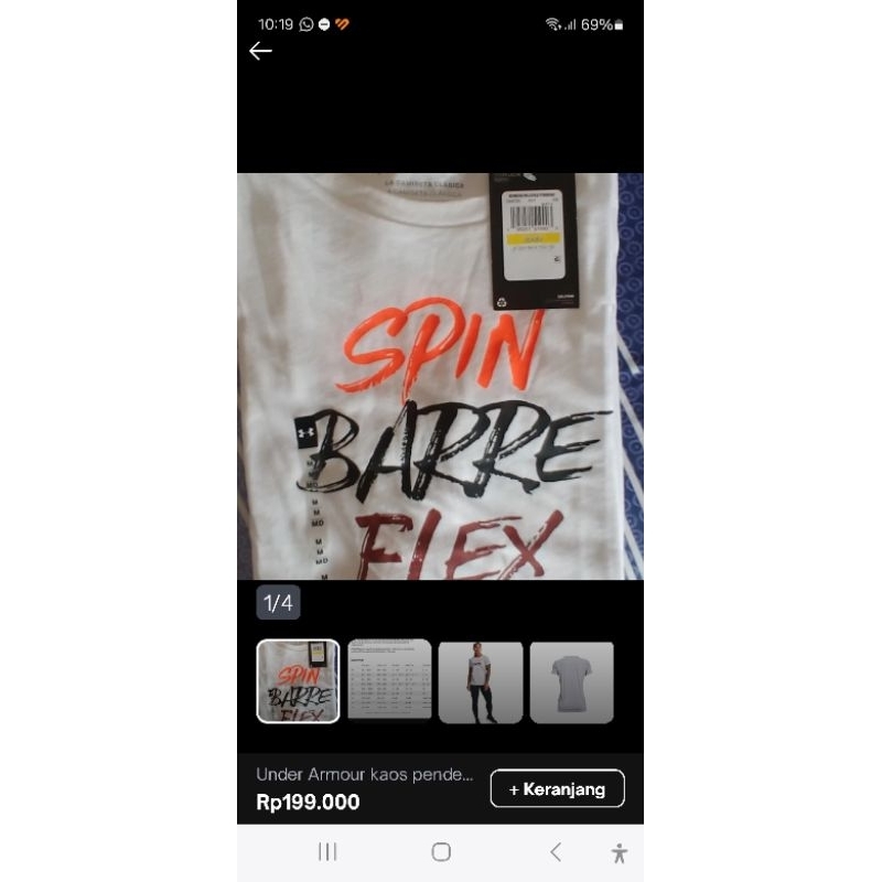 Kaos pendek Under Armour kaos pendek barre flexUnder Armour kaos pendek barre flex