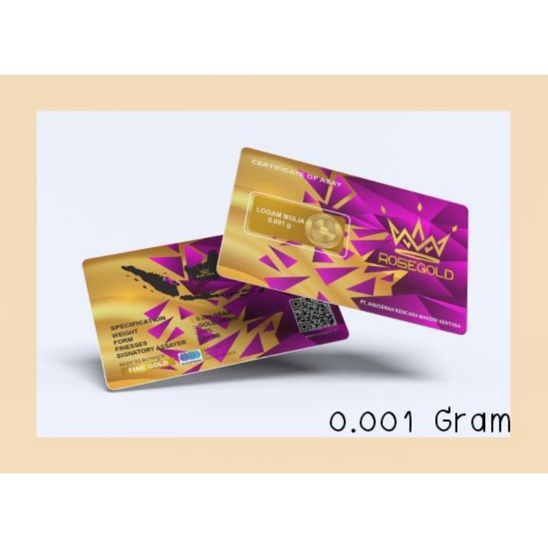 Emas Baby 0.001 gr, rosegold ready