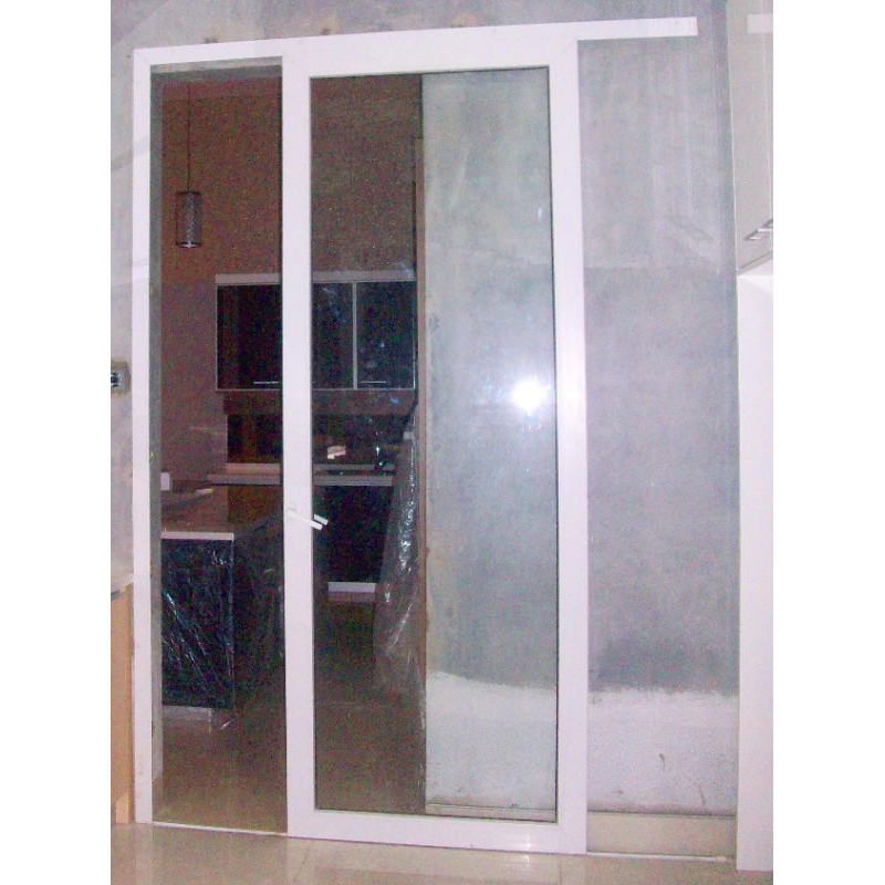 pintu sleding gantung aluminium kaca