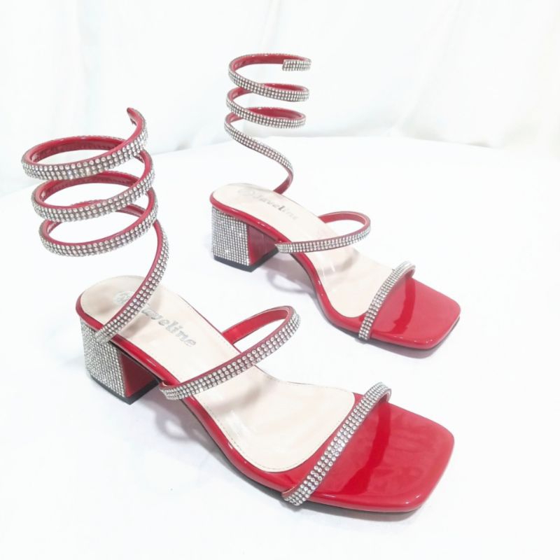Javeline VICTORIA  Block Heels  Lilit 4cm // Heels Kerja // Tapak tahu 4cm // Heels pesta // Heels w