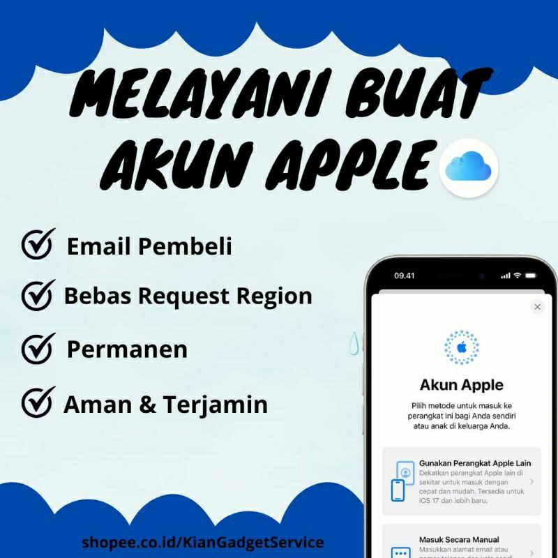 Layanan Apple id Buat baru [icloud]