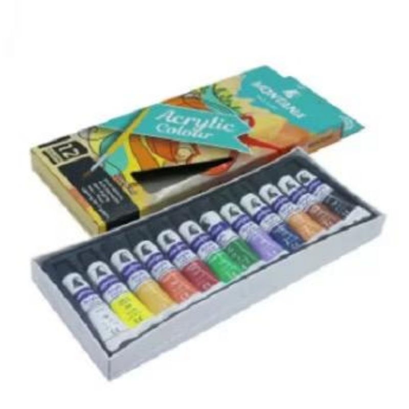 

Cat Akrilik 1 Set (12 warna) Merek Montana