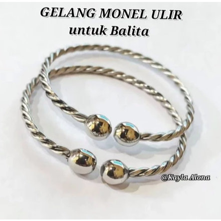 ❤LOLA❤ GELANG MONEL ULIR | GELANG BAYI MONEL MODEL ULIR / GELANG ANAK KECIL MONEL BAYI DAN ANAK MODE