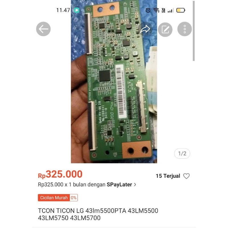 Ticon tcon LG LG 43lm550pta 43lm550 43lm5750 43lm5700