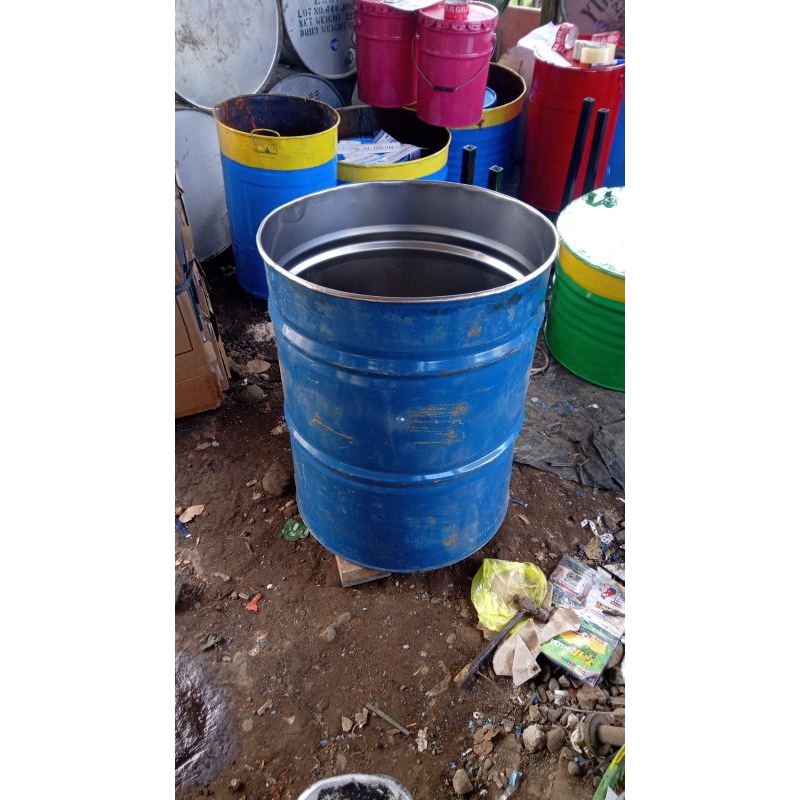drum galvanis 150 liter/drum sampah/drum air/tempat bakar sampah/tandon air