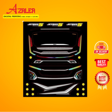 Stiker Lampu Miniatur Running Bus JETBUS5 dan JETBUS3 /STIKER JB 3 / STIKER JB 5 / JB3 JB5 /MINIATUR