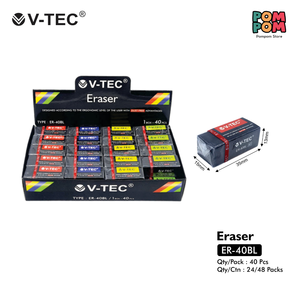 

Eraser Penghapus V-Tec Hitam ER-40BL