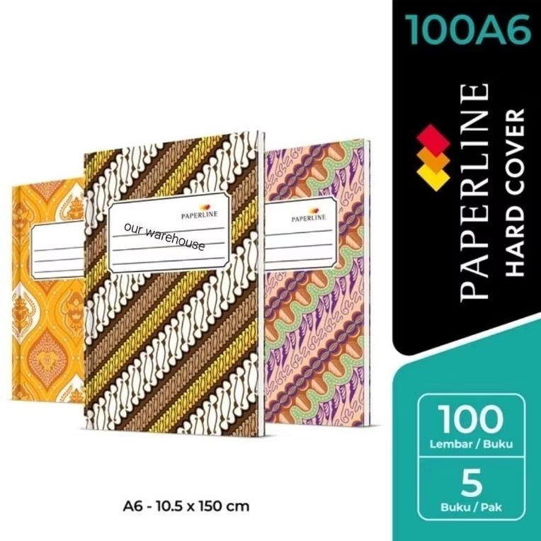 

Buku Saku Hardcover Octavo A6 100 PAPERLINE, Buku Notes Catatan kecil Ukuran Oktavo hard cover