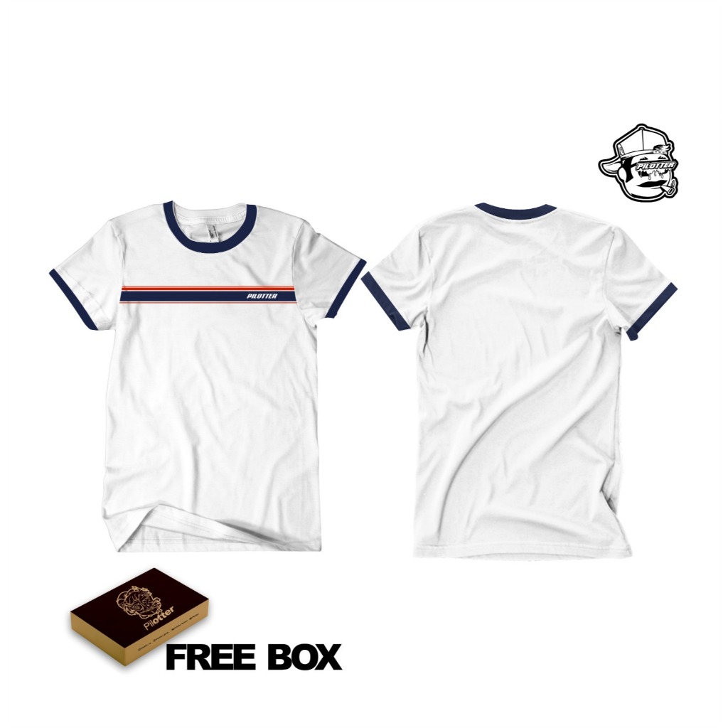 Pilotter Kaos King Red Putih Original Free Box