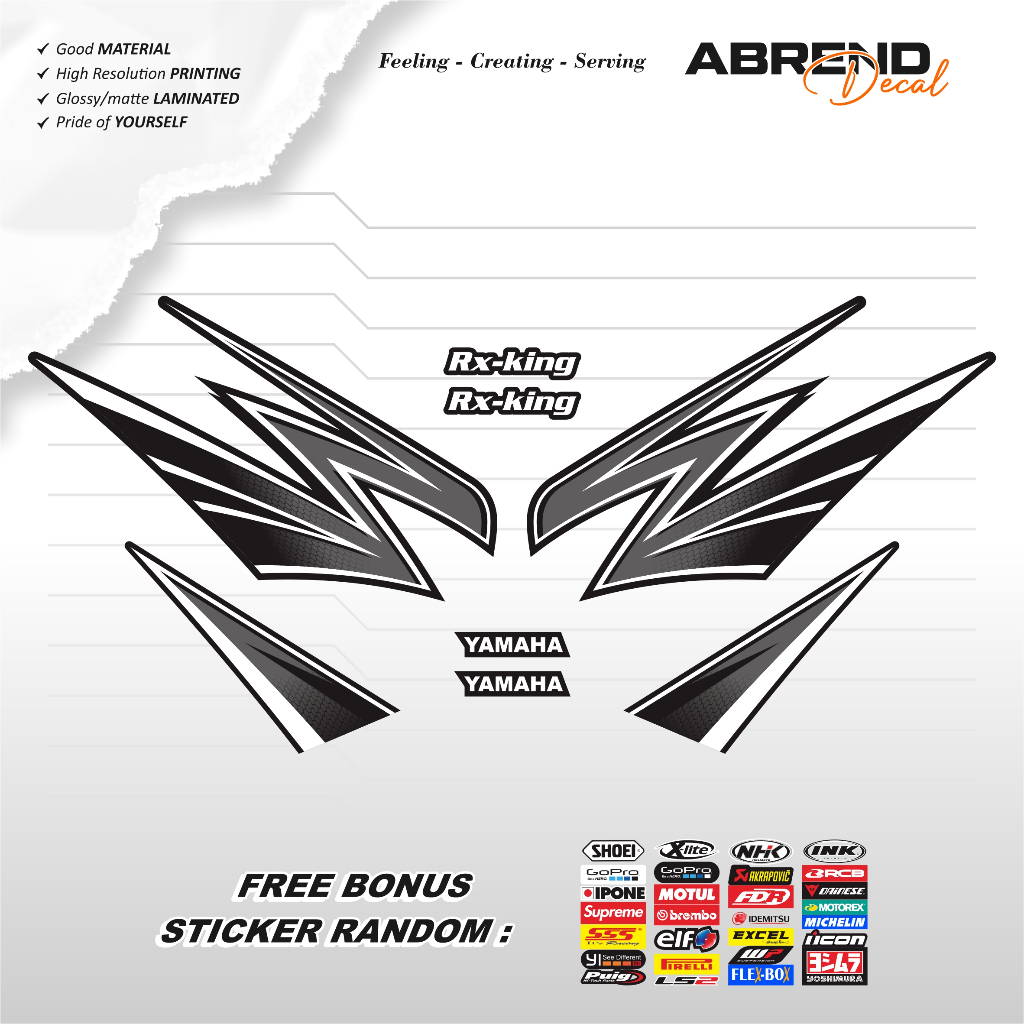 ABREND DECAL STRIPING RX KING GRAFIS / STIKER RX KING / RX KING CUSTOM LIST VARIASI SIMPEL / STOCK D