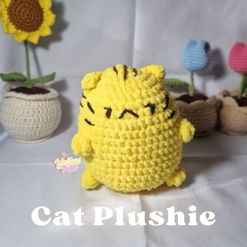 Boneka Rajut Kucing Kuning || Amigurumi Plushie Kucing || Boneka Kucing Lucu || Cat Crochet