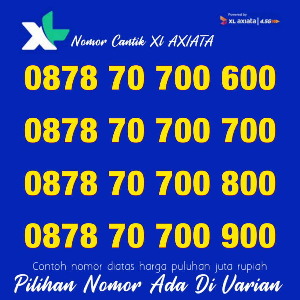 Kartu Perdana Nomor Cantik XL AXIATA XL12 - 10 Digit - 11 Digit - 12 Digit